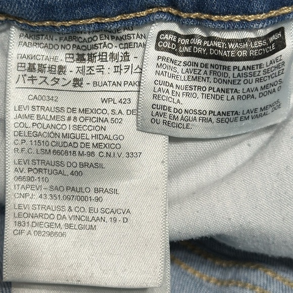 Levi’s Premium 501 Distressed Denim Cutoff Shorts Size 28 High Rise Vintage - Picture 10 of 13